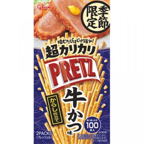 グリコ 超カリカリプリッツ 牛カツ味２パック  (單件)