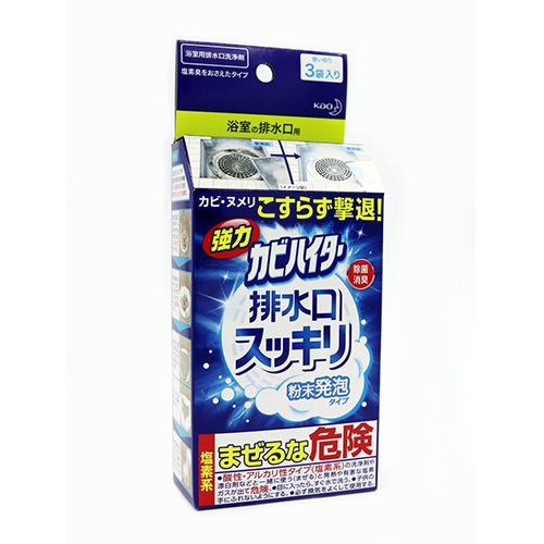 日本 花王浴室排水口清潔粉 1盒3包