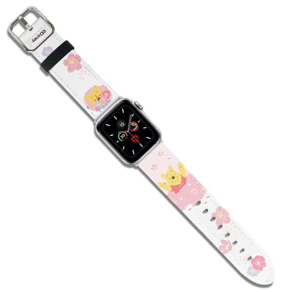 Disney Apple Watch 皮革錶帶 - 粉萌祭小熊維尼